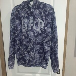Love shack fancy for Gap hoodie blue flowered size medium